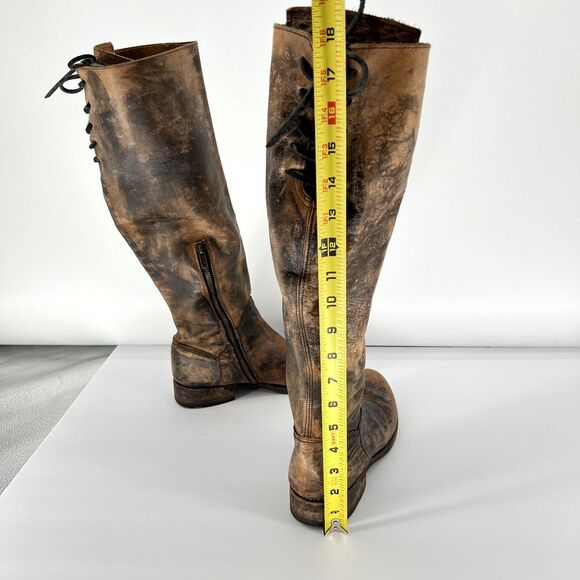 BED STU Manchester Cobbler Series Boots US 7 Leather Riding Tall Boot Distressed - Picture 10 of 14